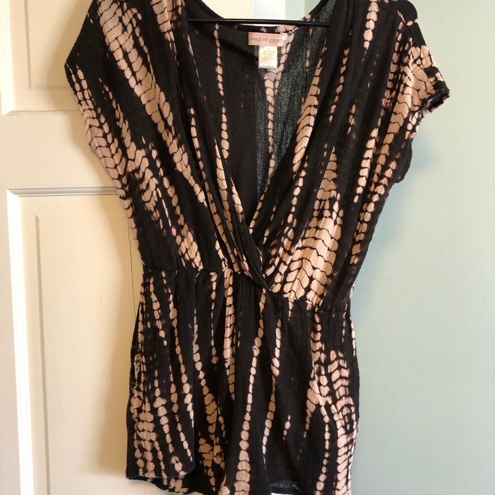 Brown and beige romper
